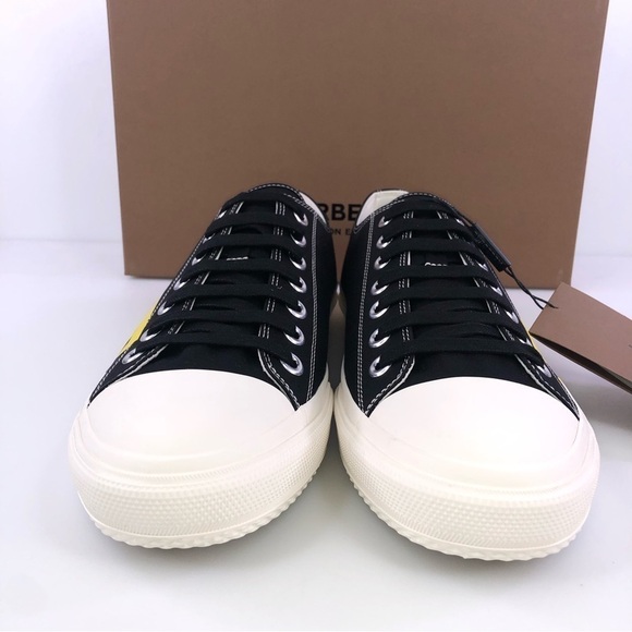 Burberry Mens Larkhall Stripe Classic Side Logo Sneaker Black Shoes - Picture 4 of 9